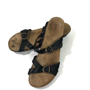 Taos Deuce Sandals 42 9.5 US Black Slide Buckle
